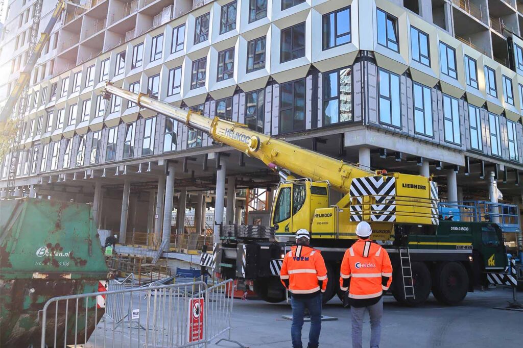 Op de bouwplaats bij project High Five.