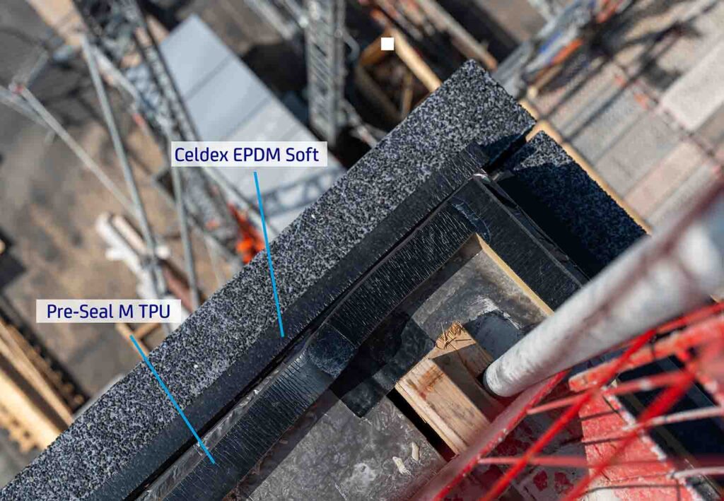 Pre-Seal M TPU en Celdex EPDM Soft in gebruik.