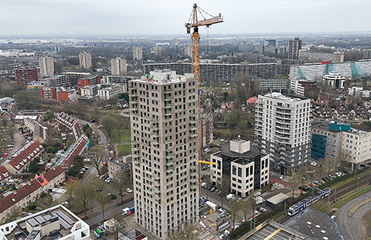 Project Sea Tower in aanbouw.